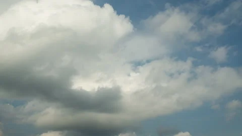 White Clouds in a Blue Sky in Summer (time lapse) Stock-Footage 137005498
