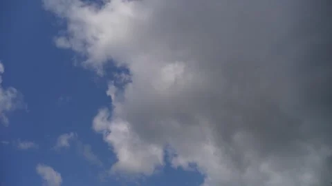 White clouds with blue sky in sunny hot summer weather Stock Footage 338253253