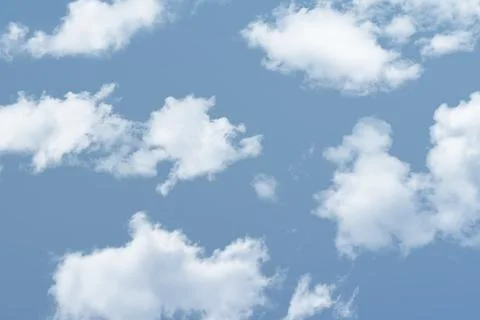 White clouds on a blue sky on a sunny day Stock Illustration