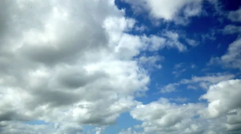 White Clouds Blue Sky Time Lapse, 4K Stock Footage 47454422