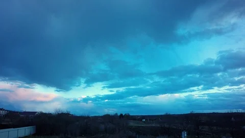 White Clouds Blue Sky Time Lapse Stock Footage 89120579