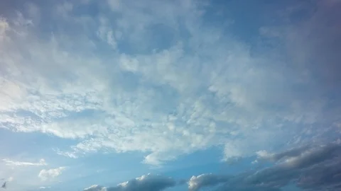 White Clouds Blue Sky Time Lapse Stock Footage 89643686