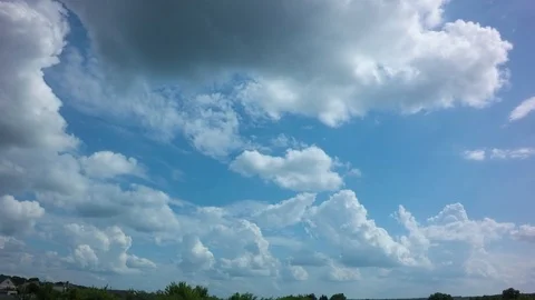 White Clouds Blue Sky Time Lapse Video stock 90173650