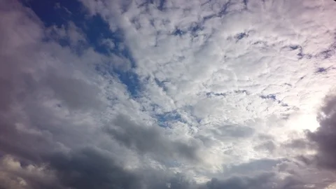 White Clouds Blue Sky Time Lapse Video stock 95976906