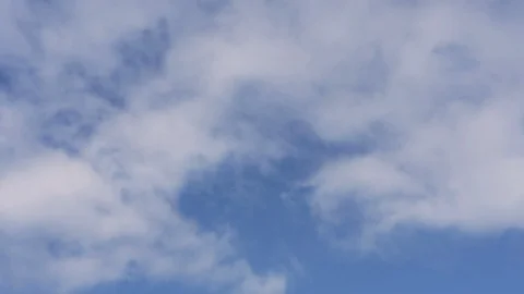 White Clouds in a Blue Sky (time lapse) Stock Footage 103424191