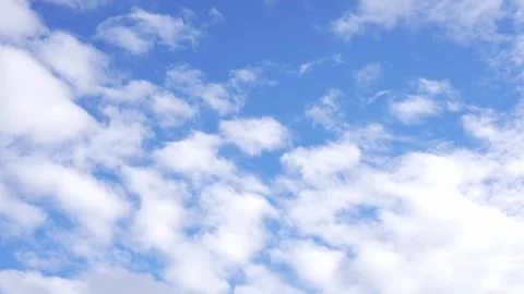 White clouds on blue sky, time lapse cloudscape Stock Footage 273081971
