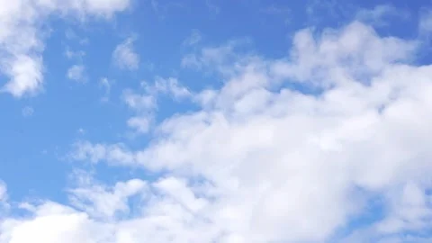 White clouds on blue sky, time lapse cloudscape Stock Footage 273091860