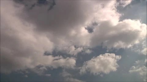 White clouds in a blue sky. Timelapse 64x Stock Footage 43217929
