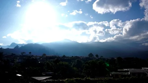 White Clouds Blue Sky [Timelapse] Stock Footage 88315216