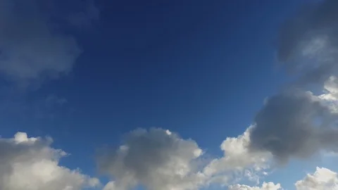 White clouds on a blue sky, timelapse Stock Footage 99653298