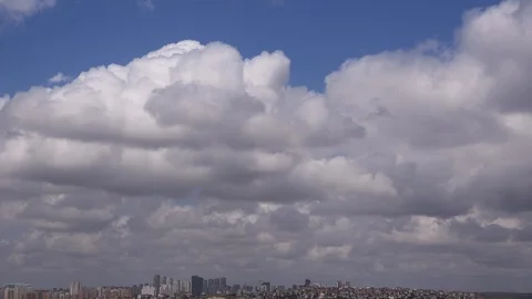 White clouds on a blue sky, timelapse. Stock Footage 117730384