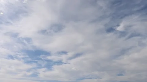 White clouds in a blue sky. timelapse 21 nov.  2023  true x50 Stock Footage 256113481