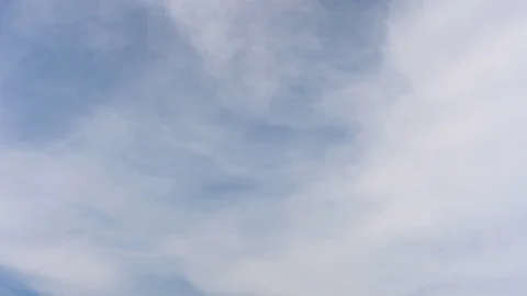 White Clouds in a Blue Skye (Slower Time Lapse) Stock Footage 112126852