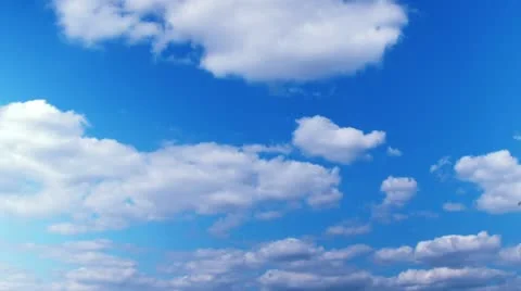 White clouds on blue time lapse t3292 Video stock 11442779
