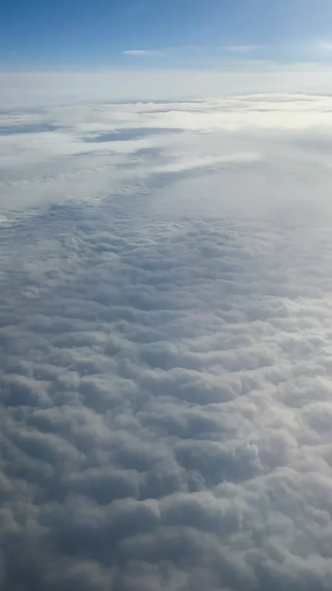 White Clouds in Bright Blue Sky – Weather and Nature Background Stock Footage 330167090