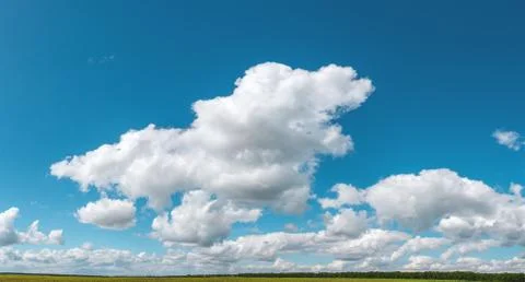 White clouds in broad daylight Stock Photos