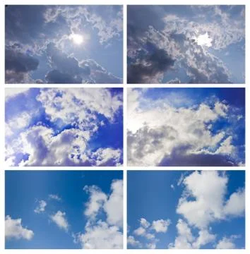 White clouds Collection Stock Photos