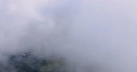 White Clouds Covered The High Mountains Stock Footage 194532502