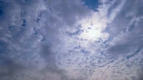 White clouds cross over blue sky 스톡 동영상 145890398