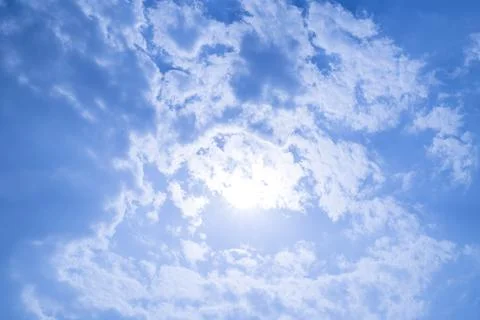 White clouds cumulus floating on blue sky 写真素材