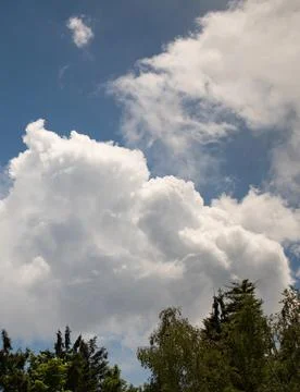 White clouds an d blue sky Stock Photos