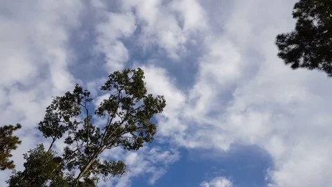 White clouds in dark blue sky 스톡 동영상 83635161