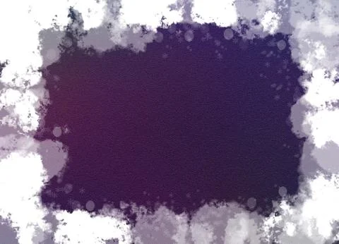 White Clouds Designs On Rectangle Paper Texture Background Frame Template Stock Illustration