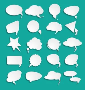 White clouds dialog Stock Illustration