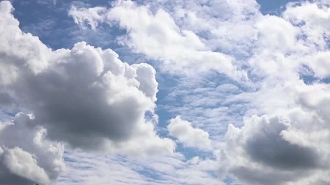 White clouds drifting slowly Stock Footage 340893407