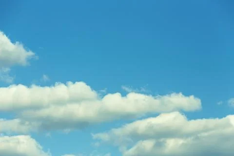 White clouds on evening blue sky Stock-Fotos