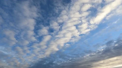 White clouds in the evening at sunset. Stock Footage 164846053