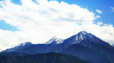White clouds fast wind time-lapse Stock Footage 581260