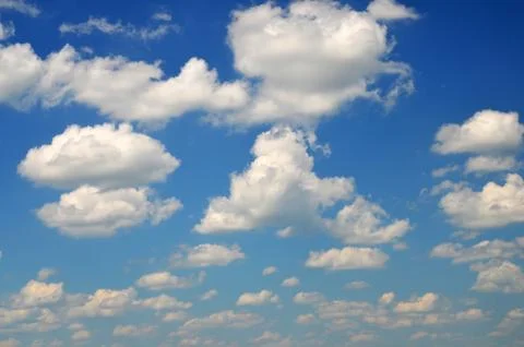 White clouds field Stock Photos