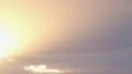 White Clouds Flaring out at Sunset GFHD HD Footage