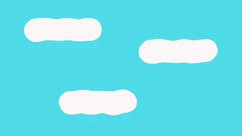 White clouds float across the blue sky Stock Footage 312919048