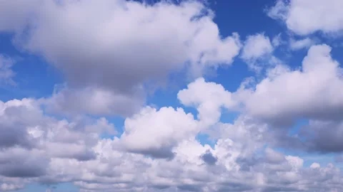 White clouds float in the wind in the rainy season. Stock Footage 201471608