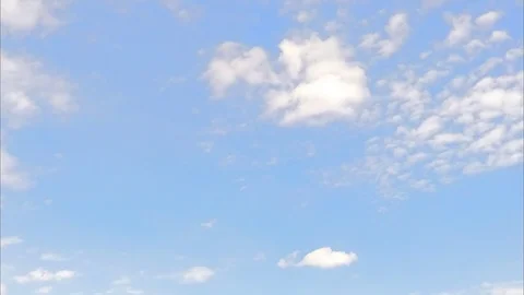 White clouds floating on the blue sky timelapse Stock Footage 81606183