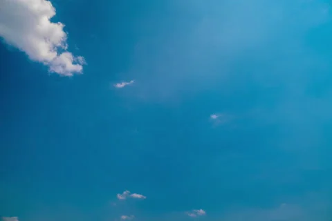 White Clouds Floating In Blue Sky 스톡 동영상 194994075