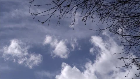 White clouds floating on blue sky Stock Footage 270318720
