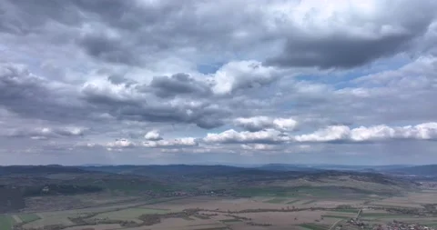 White clouds floating in the sky. Blue sky white clouds. Puffy fluffy clouds Stock Footage 201489059