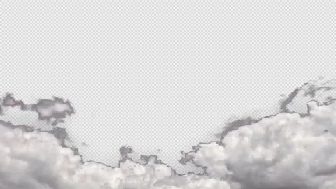 White Clouds Floating Transparent Background Stock Footage 311564613