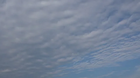 White clouds flowing in the blue sky, time lapse, hyper lapse, speedlamp_3 Stock Footage 283729899