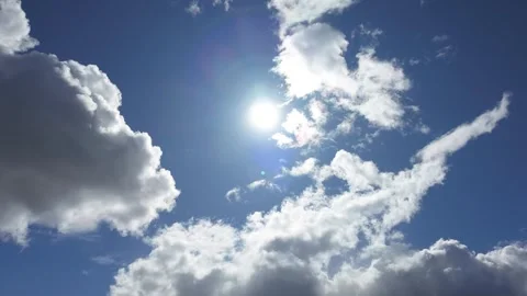 The White clouds fly in the sky Video stock 308715557