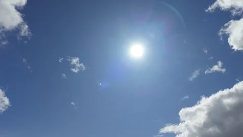 White clouds fly in the sky Video stock 308717472