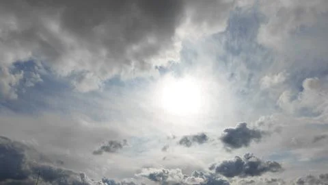 A White clouds fly in the sky 스톡 사진