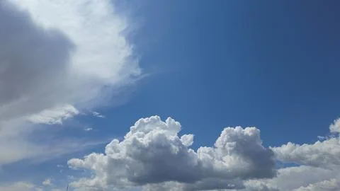 The White clouds fly in the sky Stock Photos