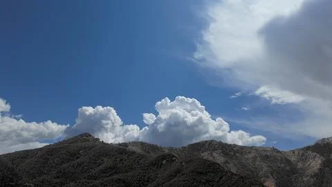 The White clouds fly in the sky 스톡 사진