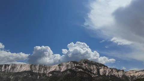 The White clouds fly in the sky 스톡 사진