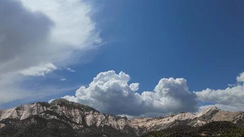 The White clouds fly in the sky Stock Photos