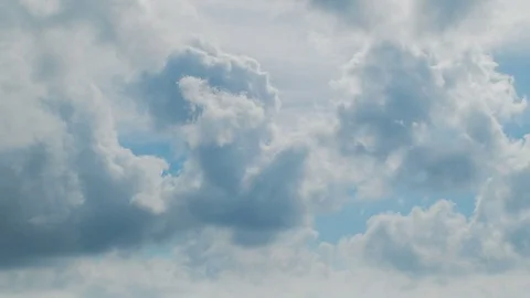 White clouds flying on blue sky. Timelapse Stock Footage 82536488